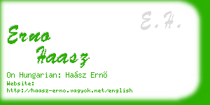 erno haasz business card