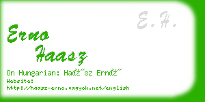 erno haasz business card